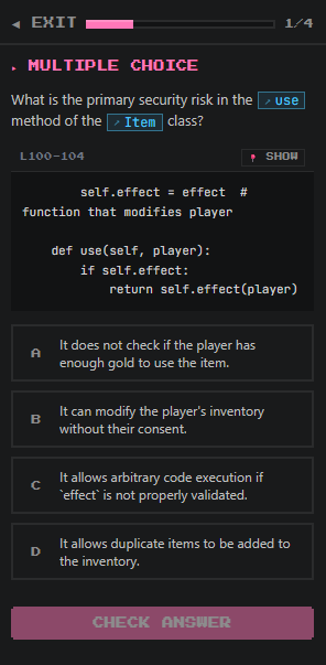A VibeCheck quiz question generated from your code